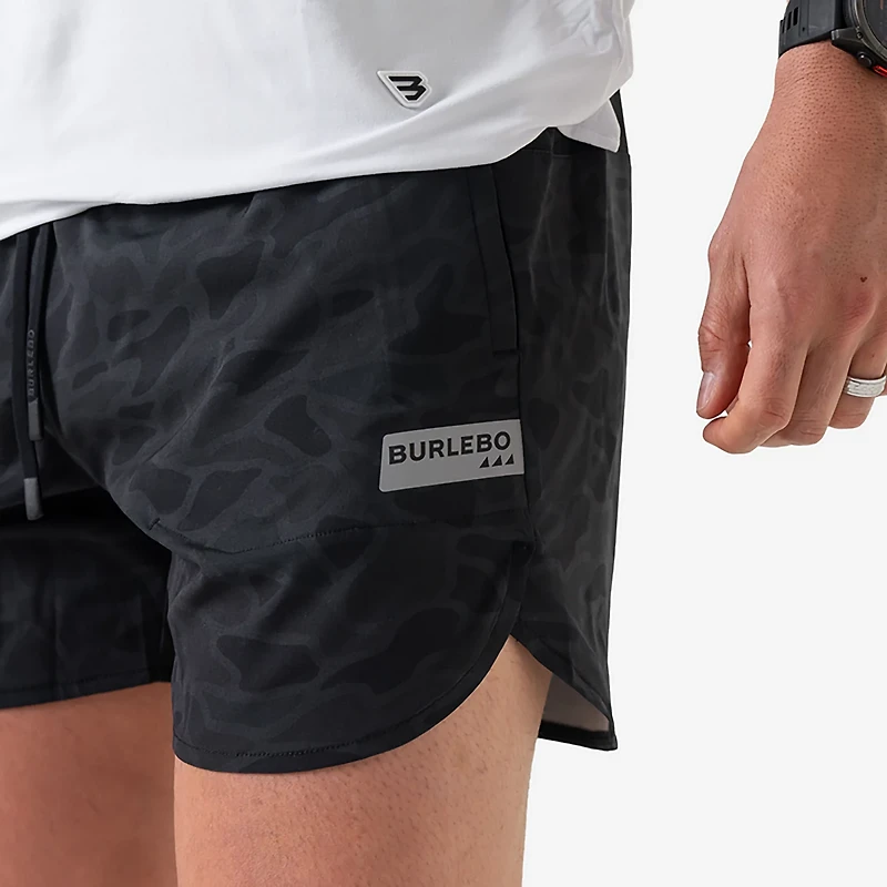 BURLEBO Men's Classic Deer Camo Training Shorts 5.5
