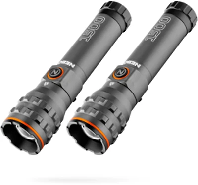 NEBO 1500 Lumen Rechargeable LED Flashlight 2-pack