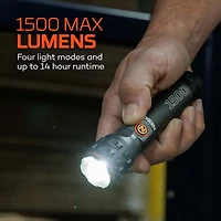 NEBO 1500 Lumen Rechargeable LED Flashlight 2-pack