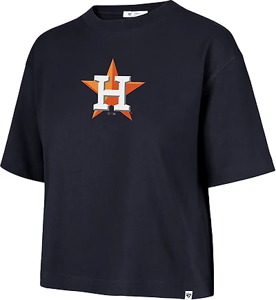 '47 Houston Astros Women's Back Out Foundation Crop Graphic T-shirt