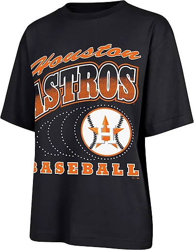 '47 Houston Astros Women's Shimmer Shot Foundation Graphic T-shirt