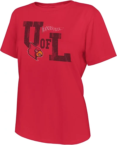 Retro Brand Women's University of Louisville The Ville Script Boxy T-shirt