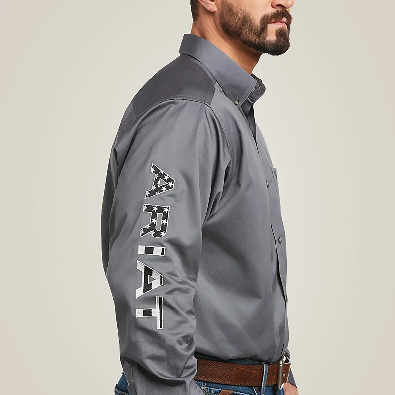 Ariat Men's Team Logo Twill Classic Fit Long Sleeve Shirt