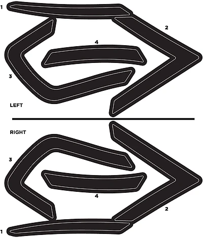 EASTON Z50 Batting Helmet Decal Kit