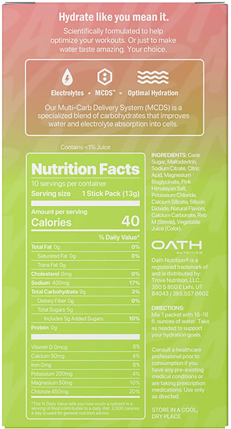 Oath Nutrition Hydration Mix 10-Pack