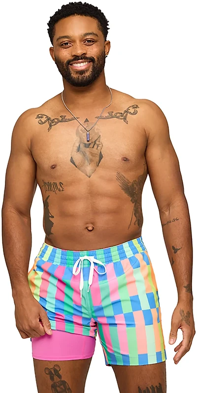 Chubbies Men's The Technicolor Stitches Classic Lined Swim Trunks 5.5