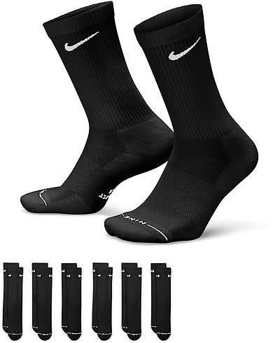 Nike Men's Everyday Elevated Crew Socks 6 Pack