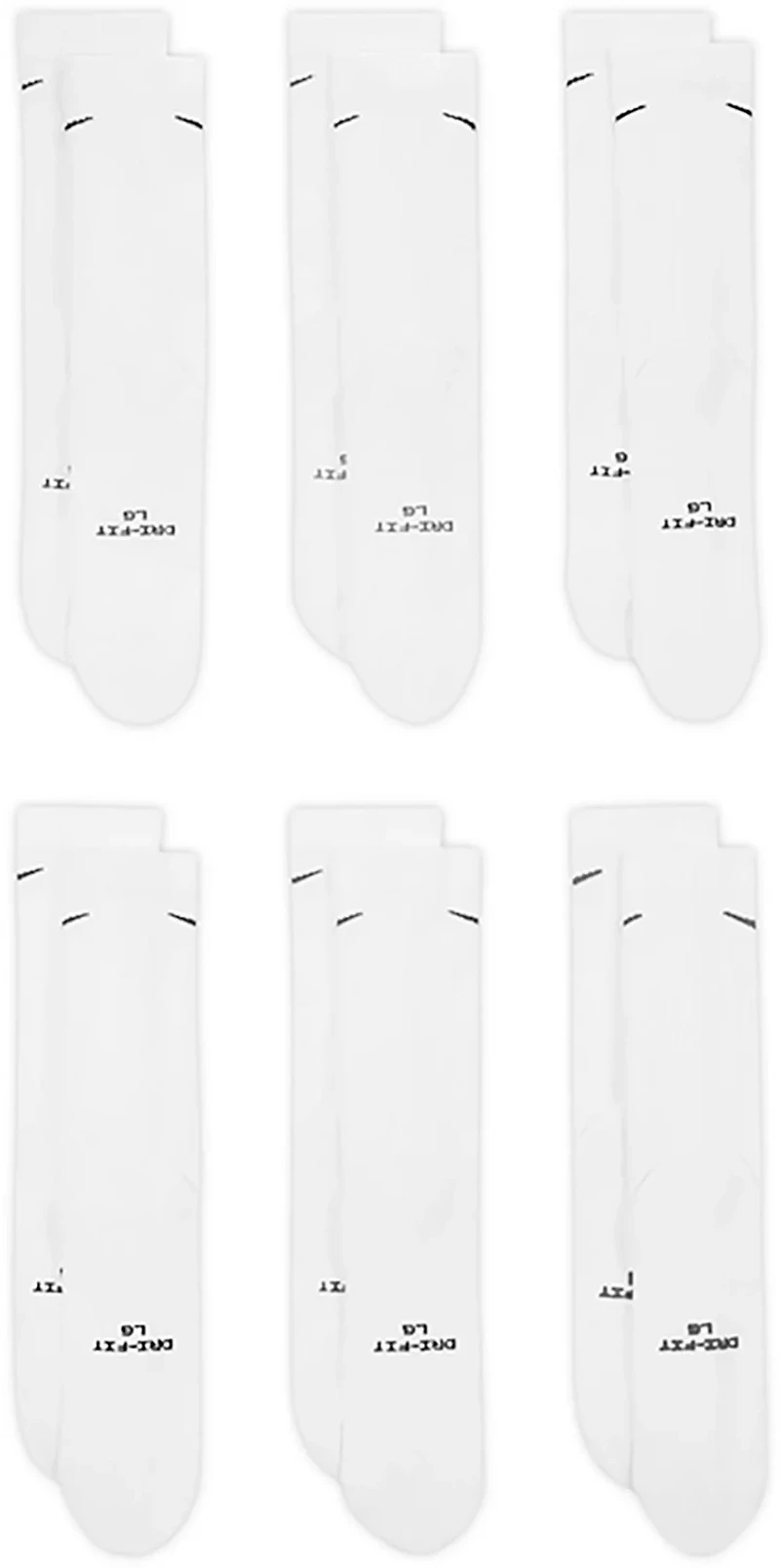 Nike Men's Everyday Elevated Crew Socks 6 Pack