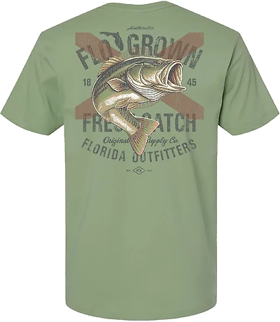 FLOGROWN Men's Vintage Bass Catch Graphic T-shirt