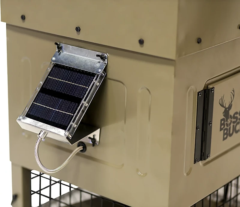 Boss Buck Stand & Fill Sled Feeder with Diverter Plate & Solar Panel