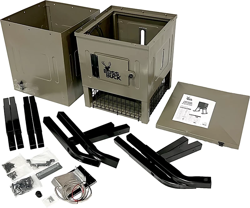 Boss Buck Stand & Fill Sled Feeder with Diverter Plate & Solar Panel