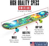 Madd Gear LTR 31 in Double Kicktail Skateboard