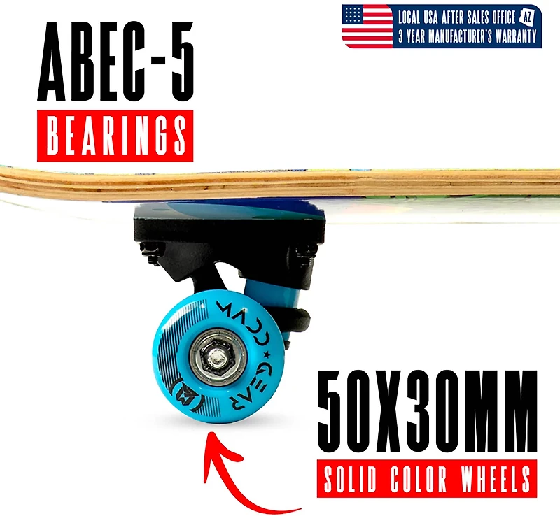 Madd Gear LTR 31 in Double Kicktail Skateboard