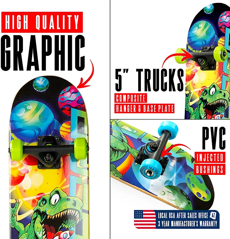 Madd Gear LTR 31 in Double Kicktail Skateboard