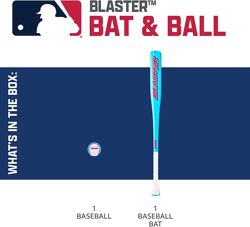 Franklin Sports Blaster 32 in Plastic Baseball Bat + Ball Set