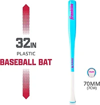 Franklin Sports Blaster 32 in Plastic Baseball Bat + Ball Set