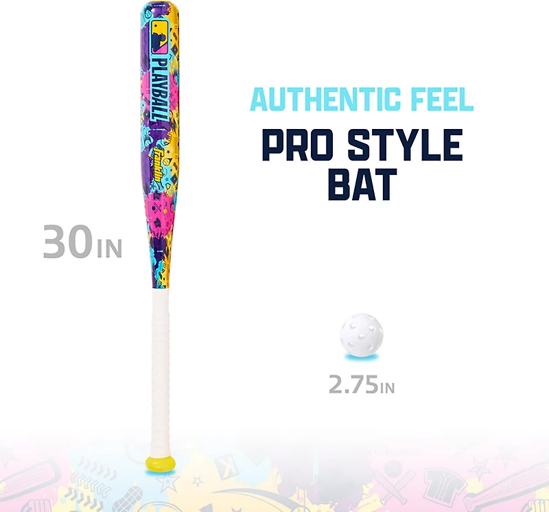 Franklin Sports Kids' MLB Play Ball Slammin' Baseball Bat & Ball Set