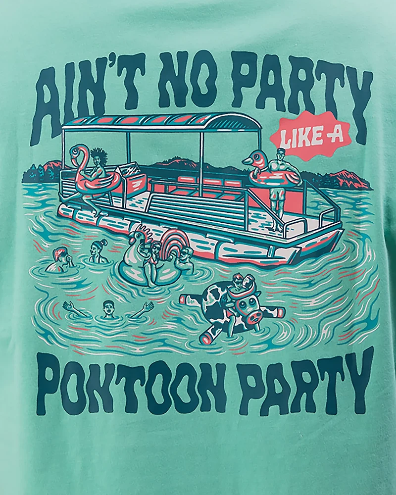 Waggle Men's Pontoon Party Graphic T-shirt