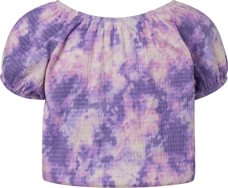 BCG Girls' Puff Sleeve Cinched T-shirt Dress