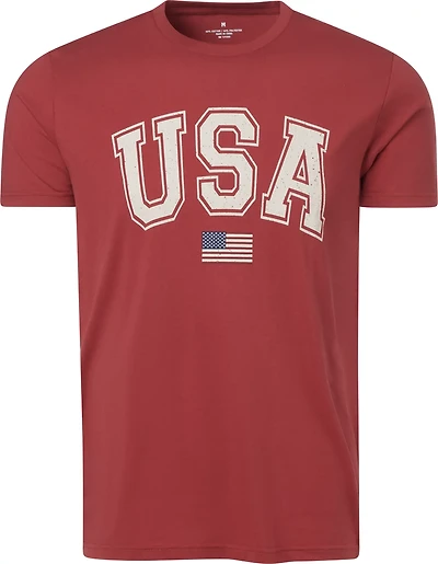 Academy Sports + Outdoors Men's Americana Basic Flag USA T-shirt