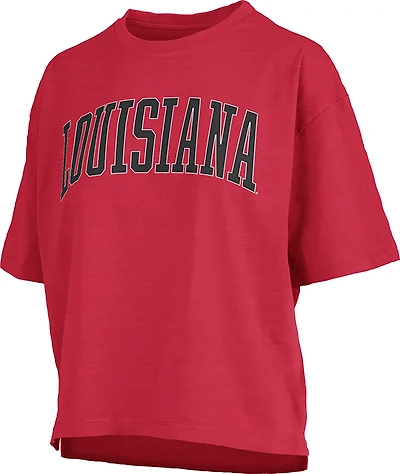 Pressbox Women's University of Louisiana at Lafayette Banner Elk Jersey Motley Crew T-shirt