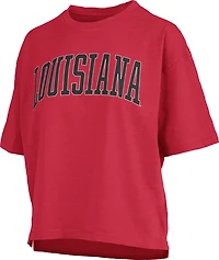 Pressbox Women's University of Louisiana at Lafayette Banner Elk Jersey Motley Crew T-shirt