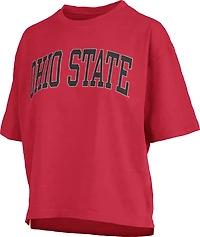 Pressbox Women's Ohio State University Banner Elk Jersey Motley Crew T-shirt