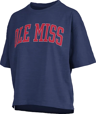 Pressbox Women's University of Mississippi Banner Elk Jersey Motley Crew T-shirt