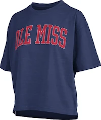 Pressbox Women's University of Mississippi Banner Elk Jersey Motley Crew T-shirt