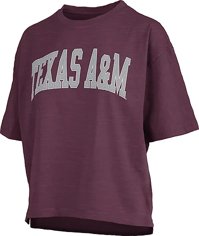 Pressbox Women's Texas A&M University Banner Elk Jersey Motley Crew T-shirt