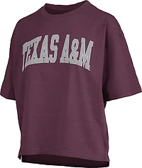 Pressbox Women's Texas A&M University Banner Elk Jersey Motley Crew T-shirt