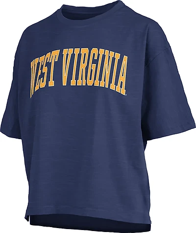 Pressbox Women's West Virginia University Banner Elk Jersey Motley Crew T-shirt