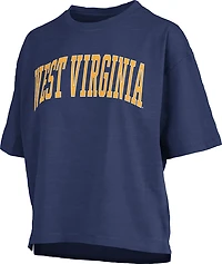 Pressbox Women's West Virginia University Banner Elk Jersey Motley Crew T-shirt