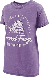 Pressbox Women's Texas Christian University Carson Boyfriend Graphic T-shirt