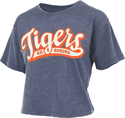 Pressbox Women's Auburn University Mikaela Vintage Crop Graphic T-shirt