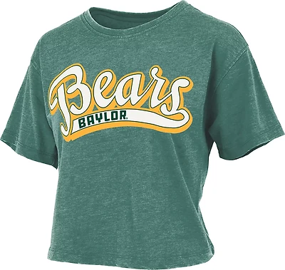 Pressbox Women's Baylor University Mikaela Vintage Crop Graphic T-shirt