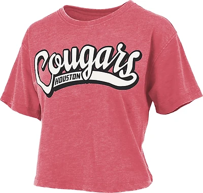 Pressbox Women's University of Houston Mikaela Vintage Crop Graphic T-shirt