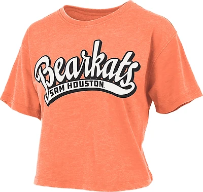 Pressbox Women's Sam Houston State University Mikaela Vintage Crop Graphic T-shirt