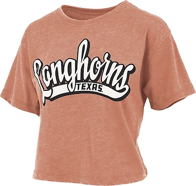 Pressbox Women's University of Texas Mikaela Vintage Crop Graphic T-shirt