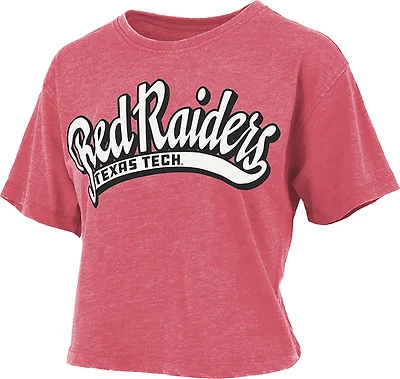 Pressbox Women's Texas Tech University Mikaela Vintage Crop Graphic T-shirt