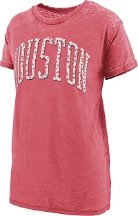 Pressbox Women's University of Houston Wellington Floral Boyfriend Graphic T-shirt