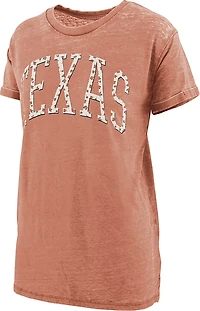 Pressbox Women's University of Texas Wellington Floral Boyfriend Graphic T-shirt