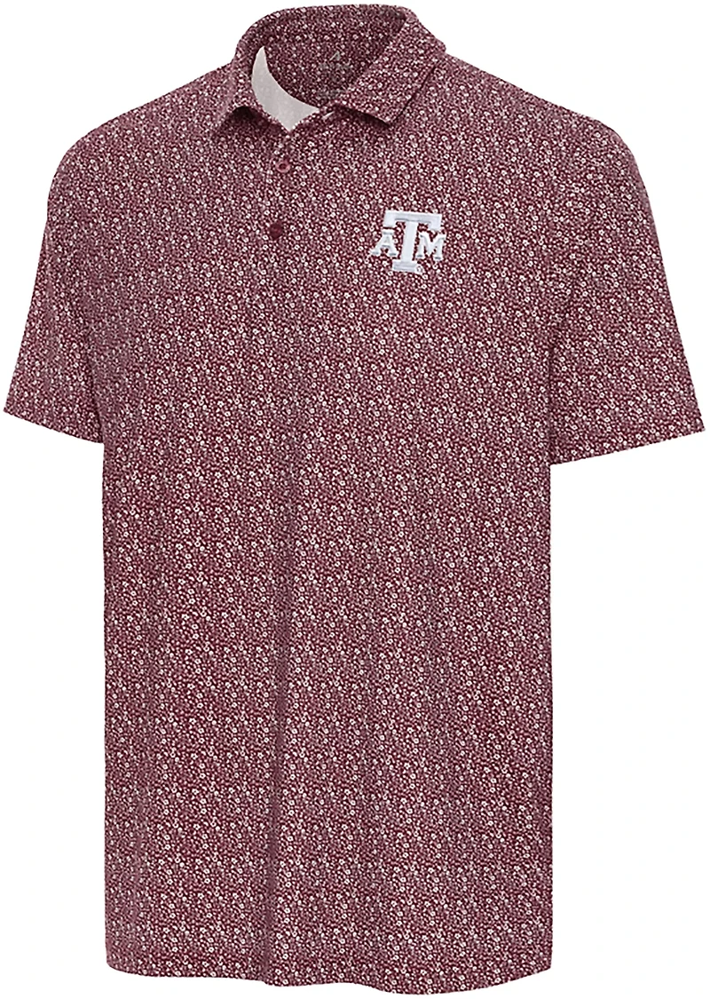 Antigua Men's Texas A&M Aggies Botanic Short Sleeve Polo Shirt