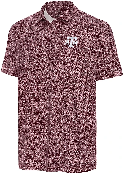 Antigua Men's Texas A&M Aggies Botanic Short Sleeve Polo Shirt