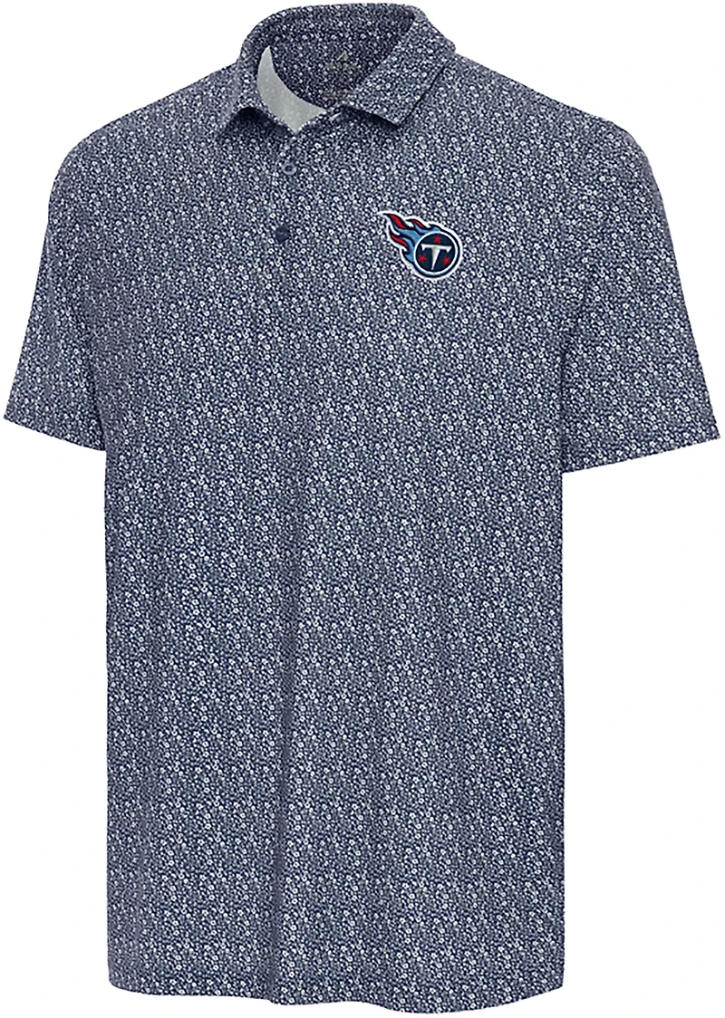 Antigua Men's Tennessee Titans Botanic Short Sleeve Polo Shirt