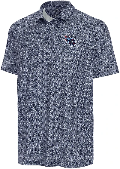 Antigua Men's Tennessee Titans Botanic Short Sleeve Polo Shirt