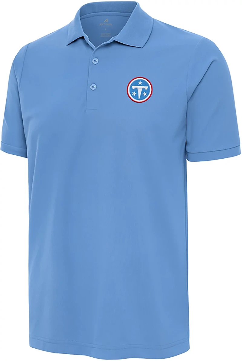 Antigua Men's Tennessee Titans Legacy Pique Short Sleeve Polo Shirt