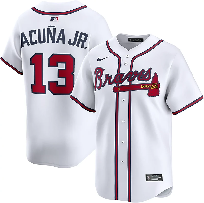 Nike Men's Atlanta Braves Home Ronald Acuña Jr #13 Limited Jersey