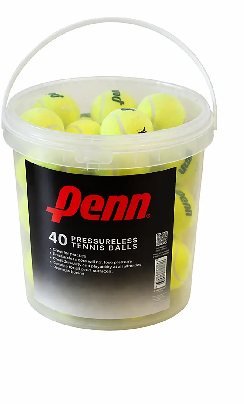 PENN® Pressureless Tennis 40-Pack Ball Bucket