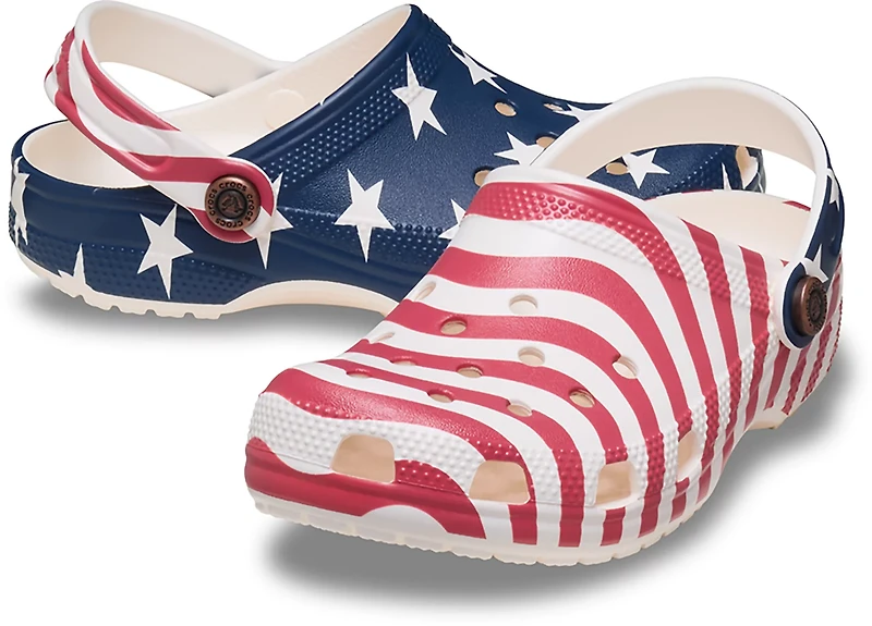 Crocs Kids' Classic American Flag Clogs